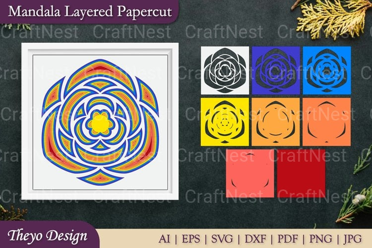 Mandala Layered Papercut SVG Bundle