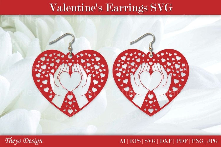 Valentine Earrings SVG Bundle