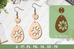 Flower Earrings Laser Cut SVG Bundle 60 - CraftNest - Digital Crafting and Art