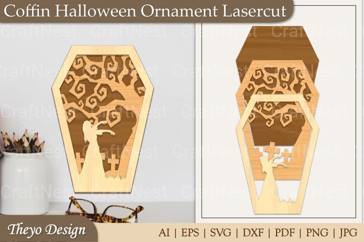 Coffin Ornament SVG Bundle