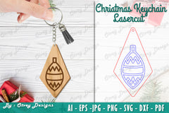 Christmas Keychain Lasercut SVG Bundle 50 - CraftNest - Digital Crafting and Art