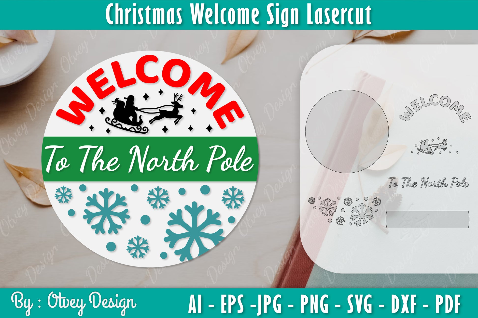 Christmas Welcome Sign SVG Bundle 12 - CraftNest - Digital Crafting and Art