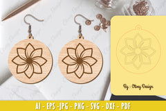 Flower Earring Laser Cut SVG Bundle 30 - CraftNest - Digital Crafting and Art