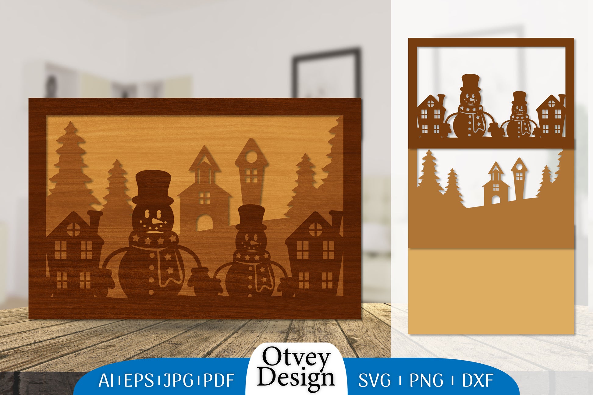 Snowman Layered Lasercut SVG Bundle 10 - CraftNest - Digital Crafting and Art