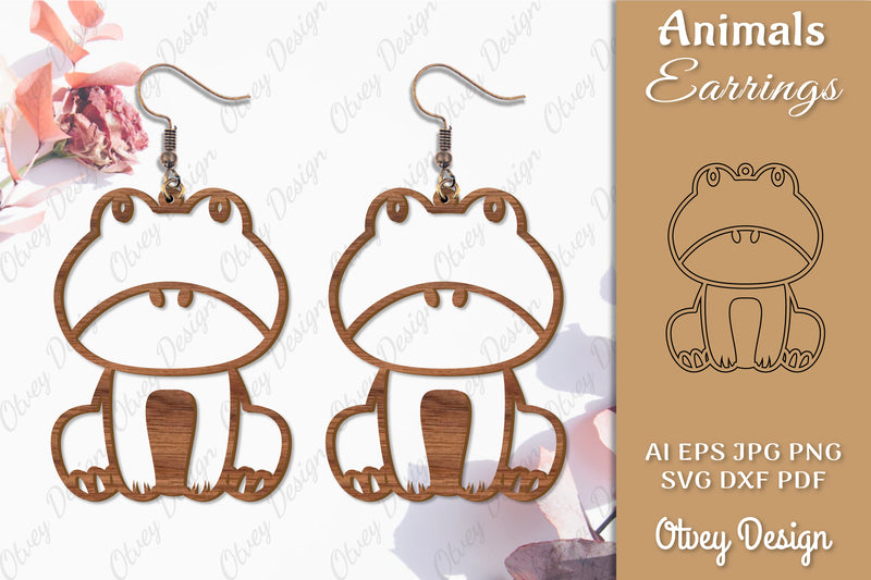 Animal Earrings SVG Bundle 15 - CraftNest - Digital Crafting and Art