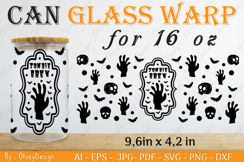 Halloween Can Glass Wrap SVG Bundle - CraftNest - Digital Crafting and Art