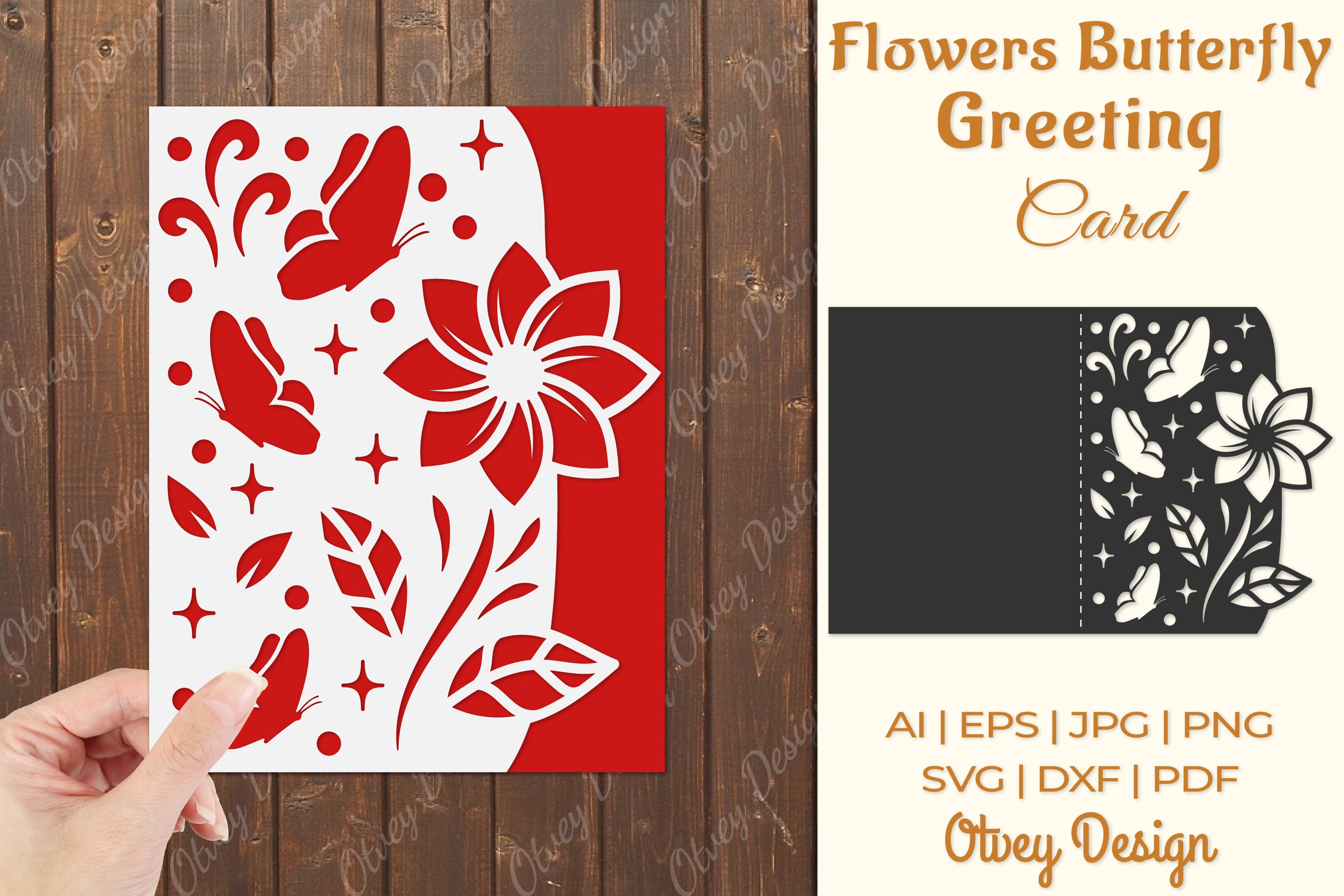 Butterfly and Flowers Card Cover Paper Cut SVG Bundle 10 - CraftNest - Digital Crafting and Art