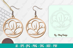Flower Earring SVG Bundle 48 - CraftNest - Digital Crafting and Art