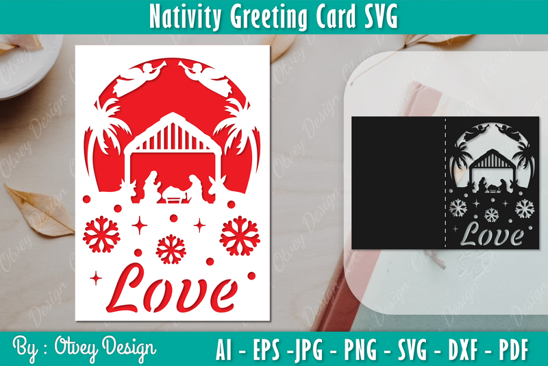 Nativiti Greeting Card SVG Bundle 12 - CraftNest - Digital Crafting and Art