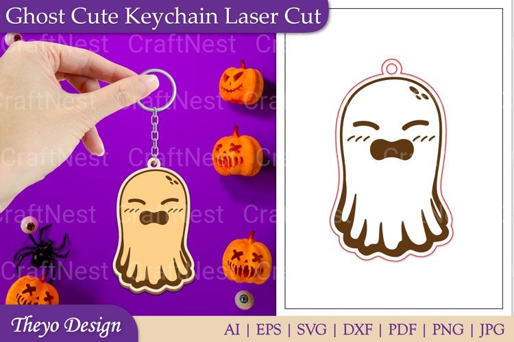 Ghost Keychain SVG Bundle