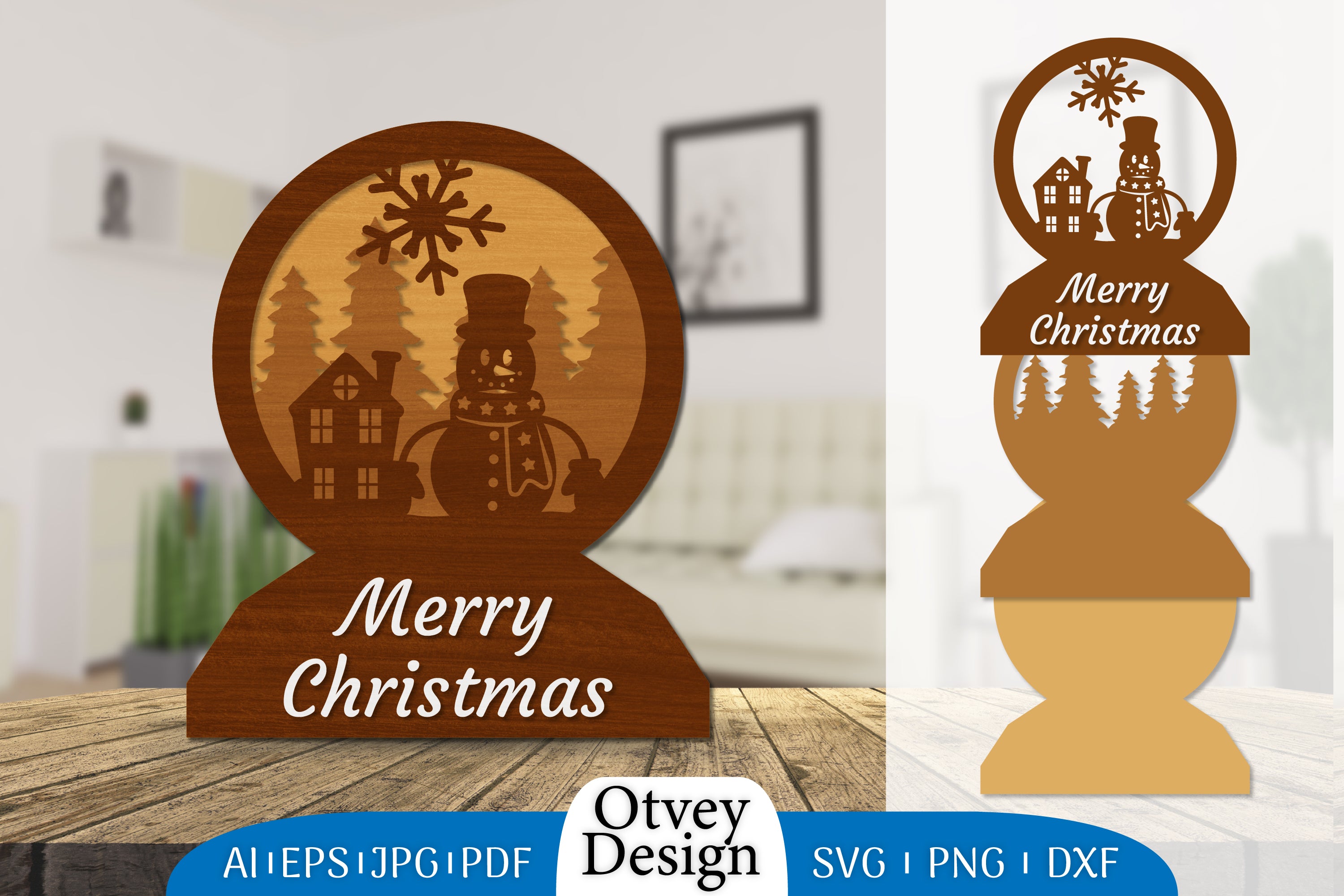 Christmas Snowman Layered Lasercut SVG Bundle 9 - CraftNest - Digital Crafting and Art