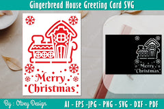 Gingerbread House Greeting Card SVG Bundle 12 - CraftNest - Digital Crafting and Art