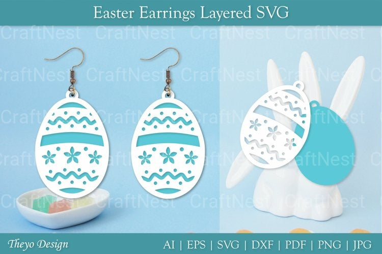 Easter Egg Earrings SVG Bundle