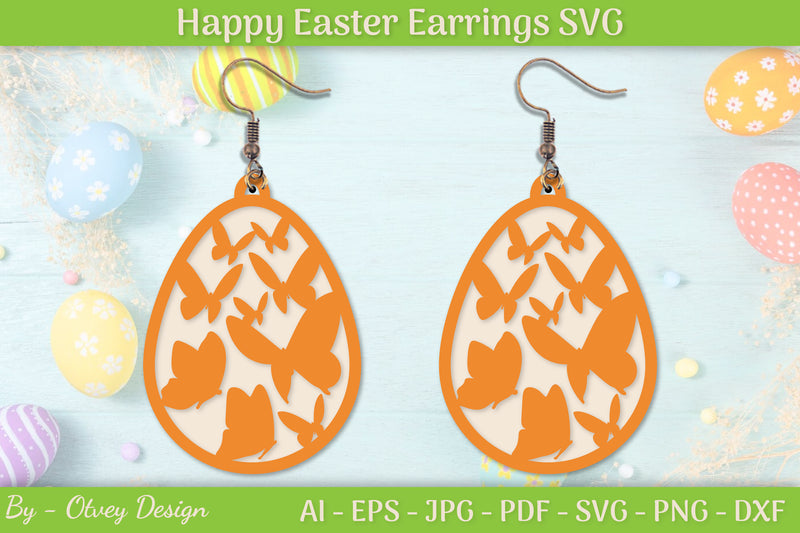 Easter Bunny Earring SVG Bundle 9 - CraftNest - Digital Crafting and Art