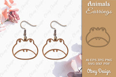 Animal Earrings SVG Bundle 6 - CraftNest - Digital Crafting and Art