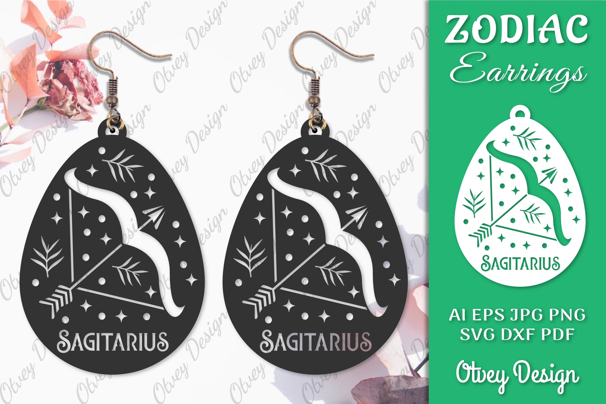 Zodiac Earring SVG Bundle 12 - CraftNest - Digital Crafting and Art