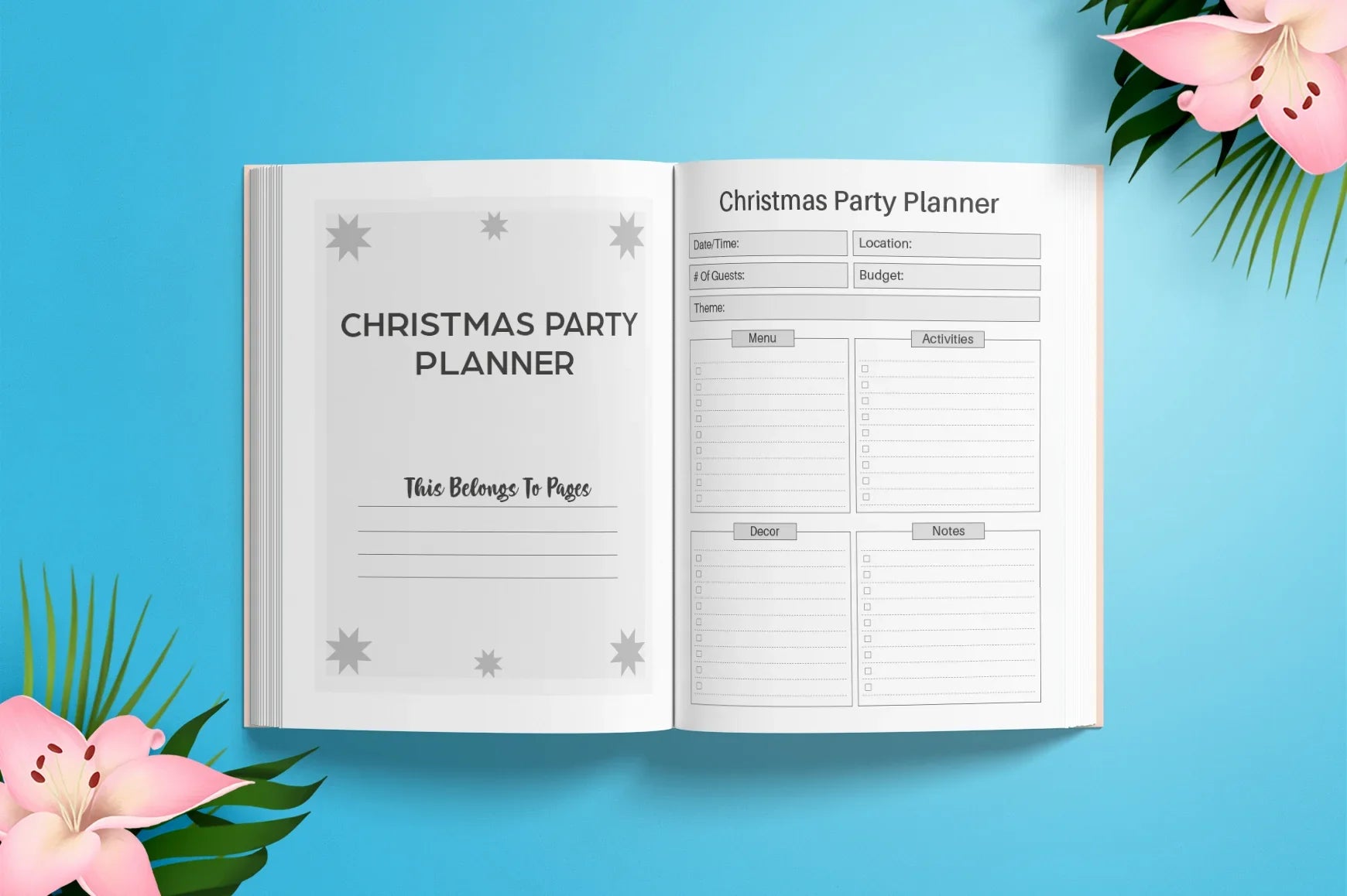 Christmas Party Planner - CraftNest - Digital Crafting and Art