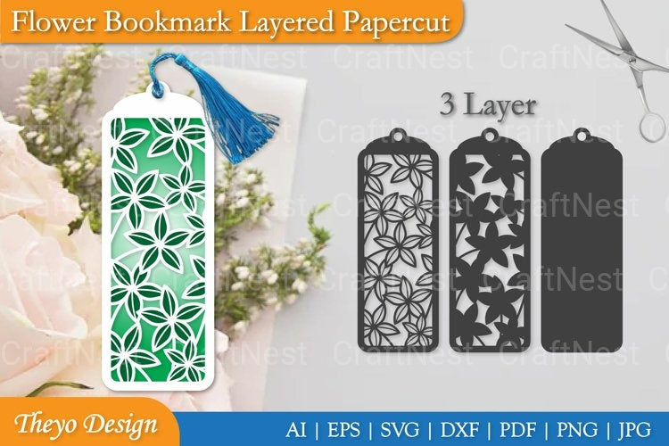 Flower Layered Papercut SVG Bundle