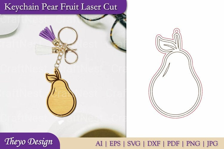 Fruit Keychain SVG Bundle