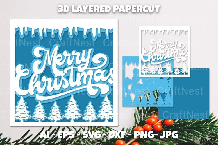 Christmas Layered Papercut SVG Bundle