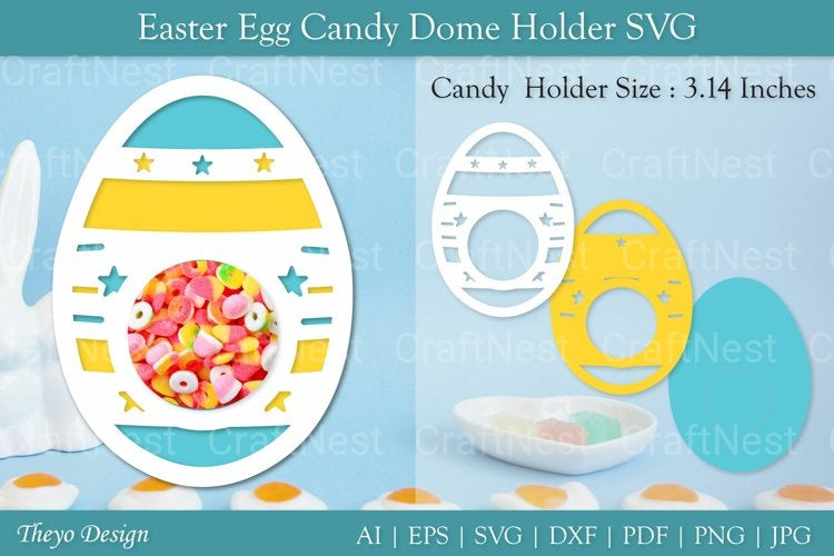 Easter Candy Dome Holder SVG Bundle