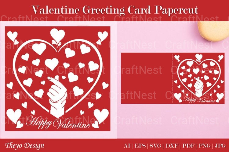Valentine Greeting Card SVG Cut File