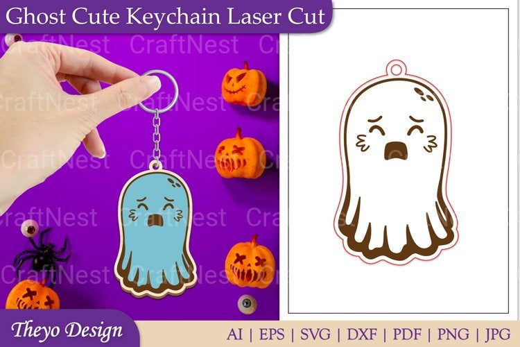 Ghost Keychain SVG Bundle