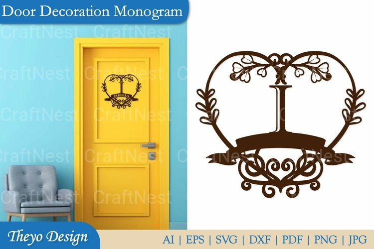 Door Decoration Monogram SVG Bundle
