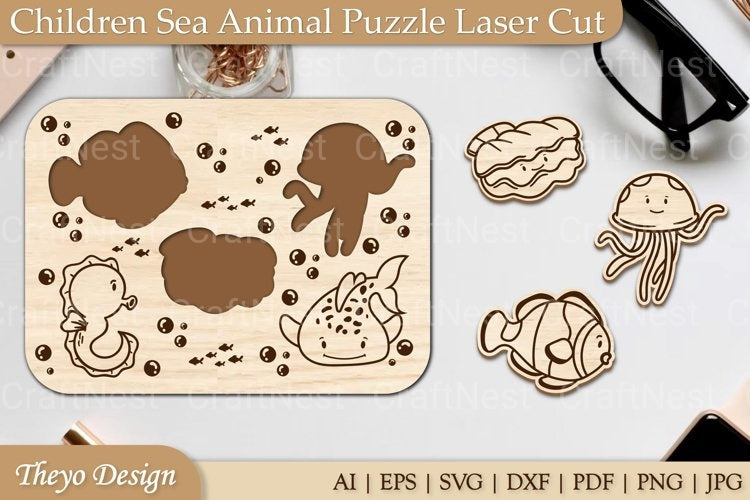 Sea Animal Puzzle SVG