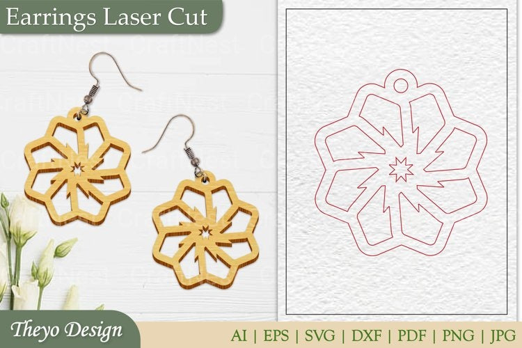Earrings Laser Cut SVG Bundle
