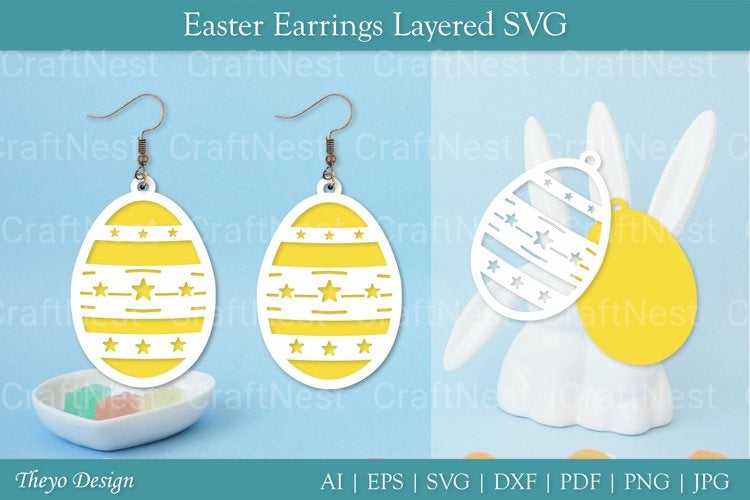 Easter Egg Earring SVG Bundle