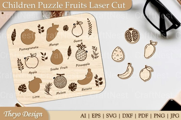 Fruits Puzzle SVG Bundle