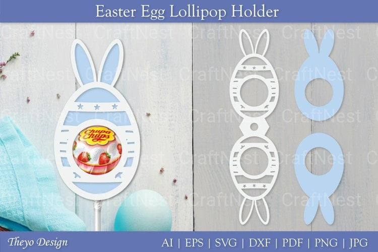 Easter Egg Lollipop Holder SVG Bundle