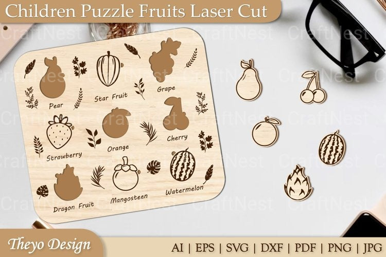 Fruits Puzzle SVG Bundle