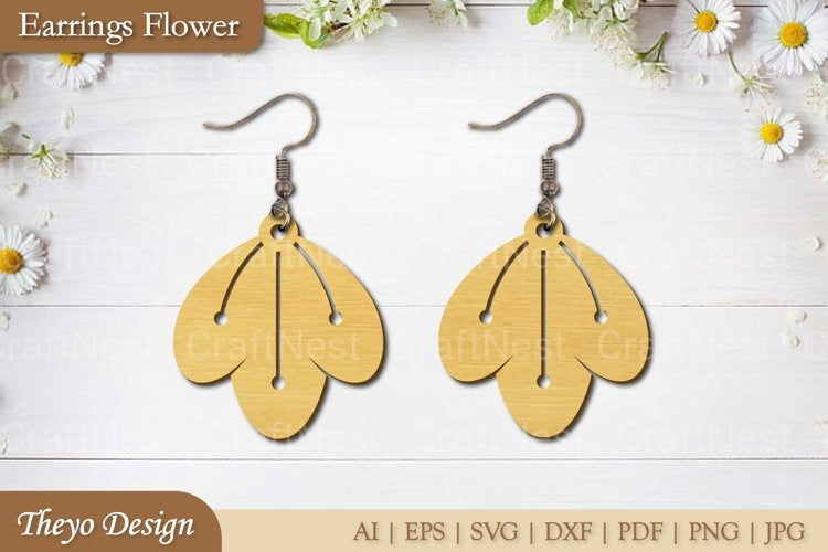 Flower Earrings SVG Bundle