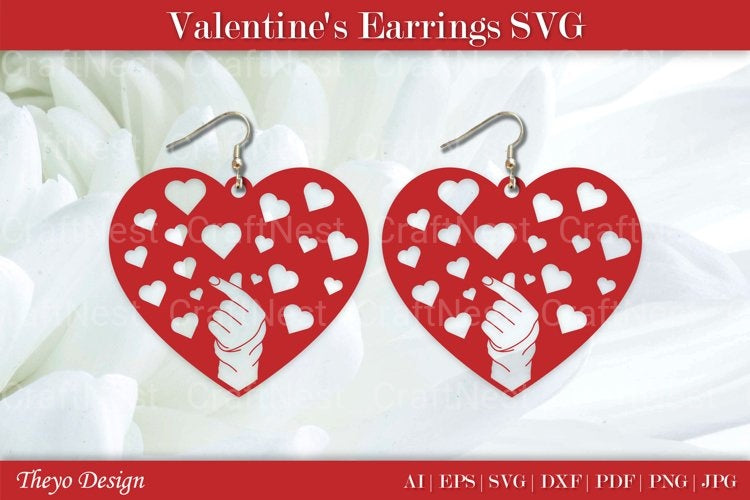 Valentine Earrings SVG Bundle