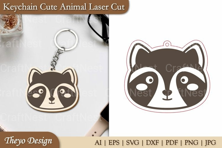 Cute Animal Keychain SVG Bundle