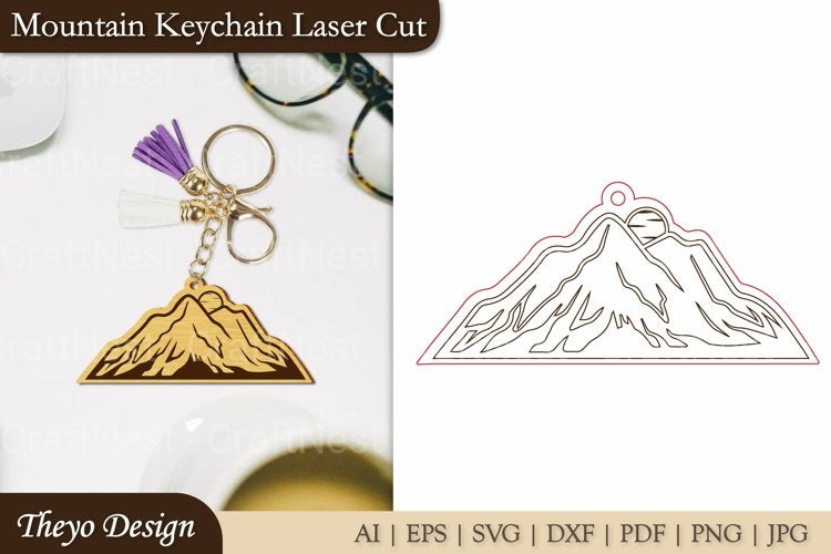 Mountain Key Chain SVG Bundle