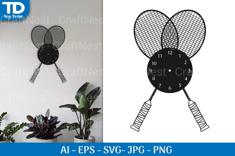 Badminton Clock SVG Bundle