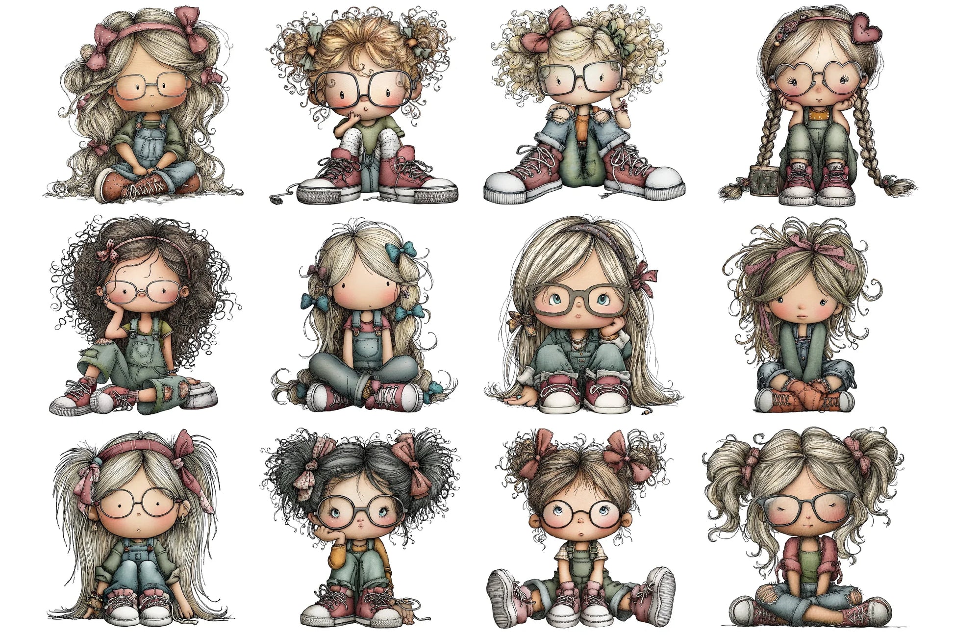 Modern Girl Clipart Bundle - CraftNest - Digital Crafting and Art