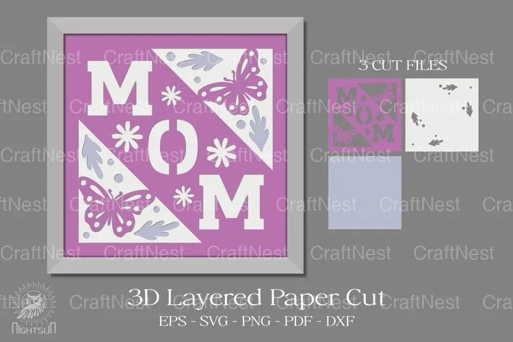 Mom 3D Layered Paper Cut Clipart Bundle - CraftNest - Digital Crafting and Art