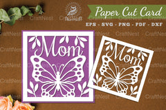 Mom Papercut Card SVG Bundle - CraftNest - Digital Crafting and Art