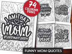 Funny Mom Quotes Coloring Book - CraftNest - Digital Crafting and Art