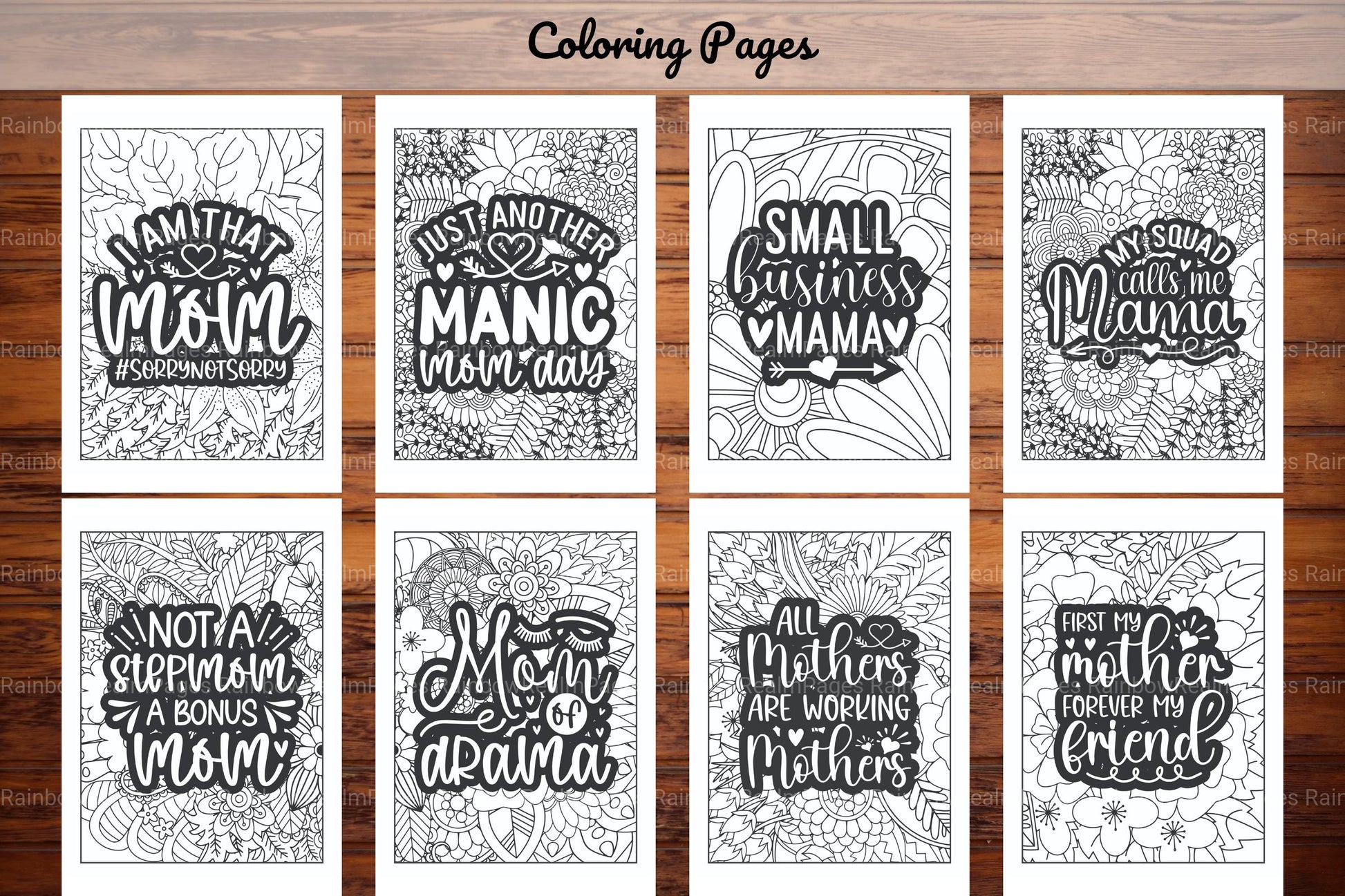 Funny Mom Quotes Coloring Book - CraftNest - Digital Crafting and Art