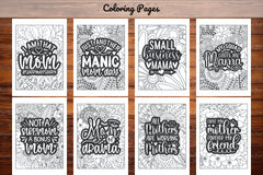 Funny Mom Quotes Coloring Book - CraftNest - Digital Crafting and Art