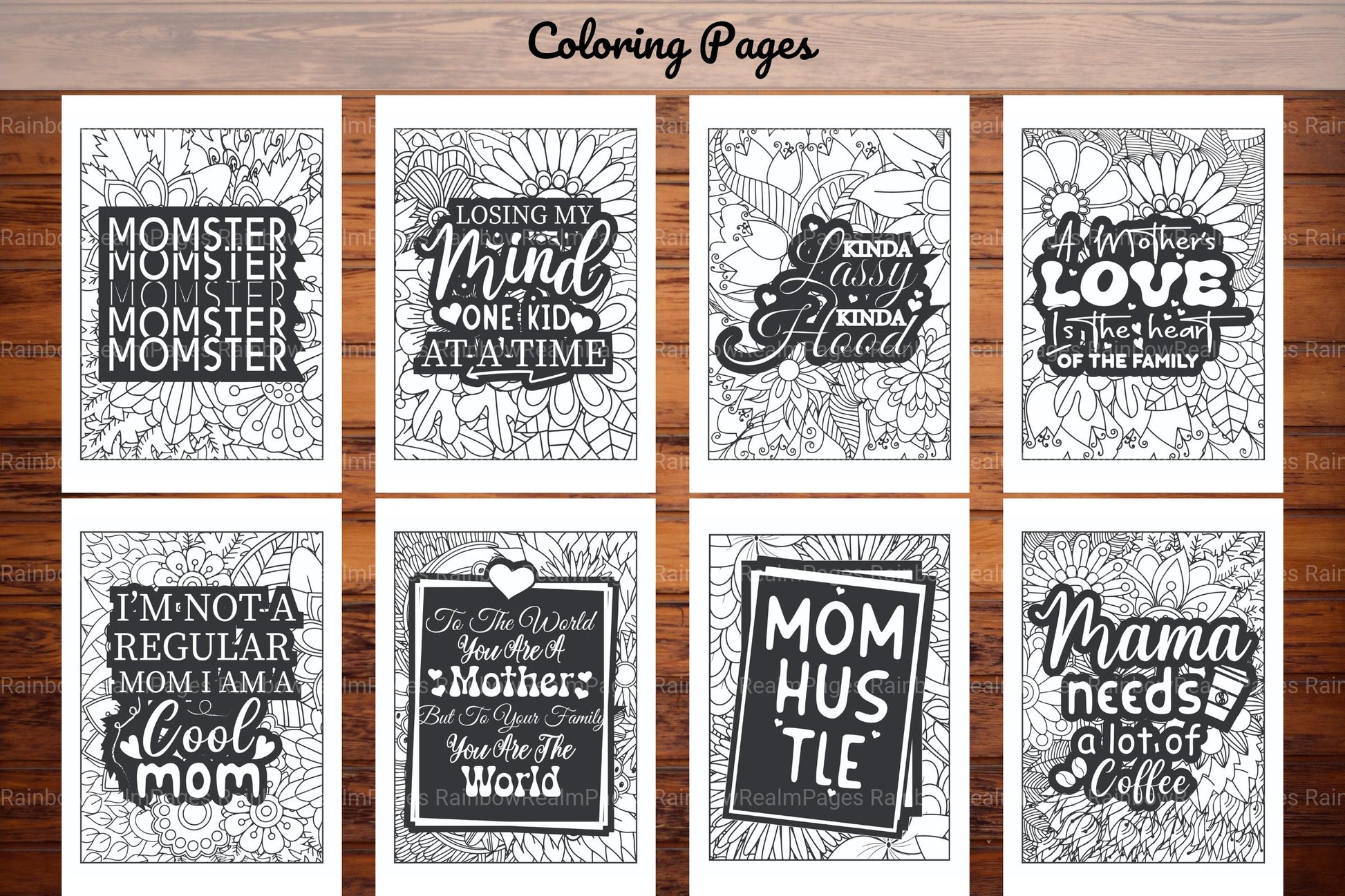 Funny Mom Quotes Coloring Book - CraftNest - Digital Crafting and Art