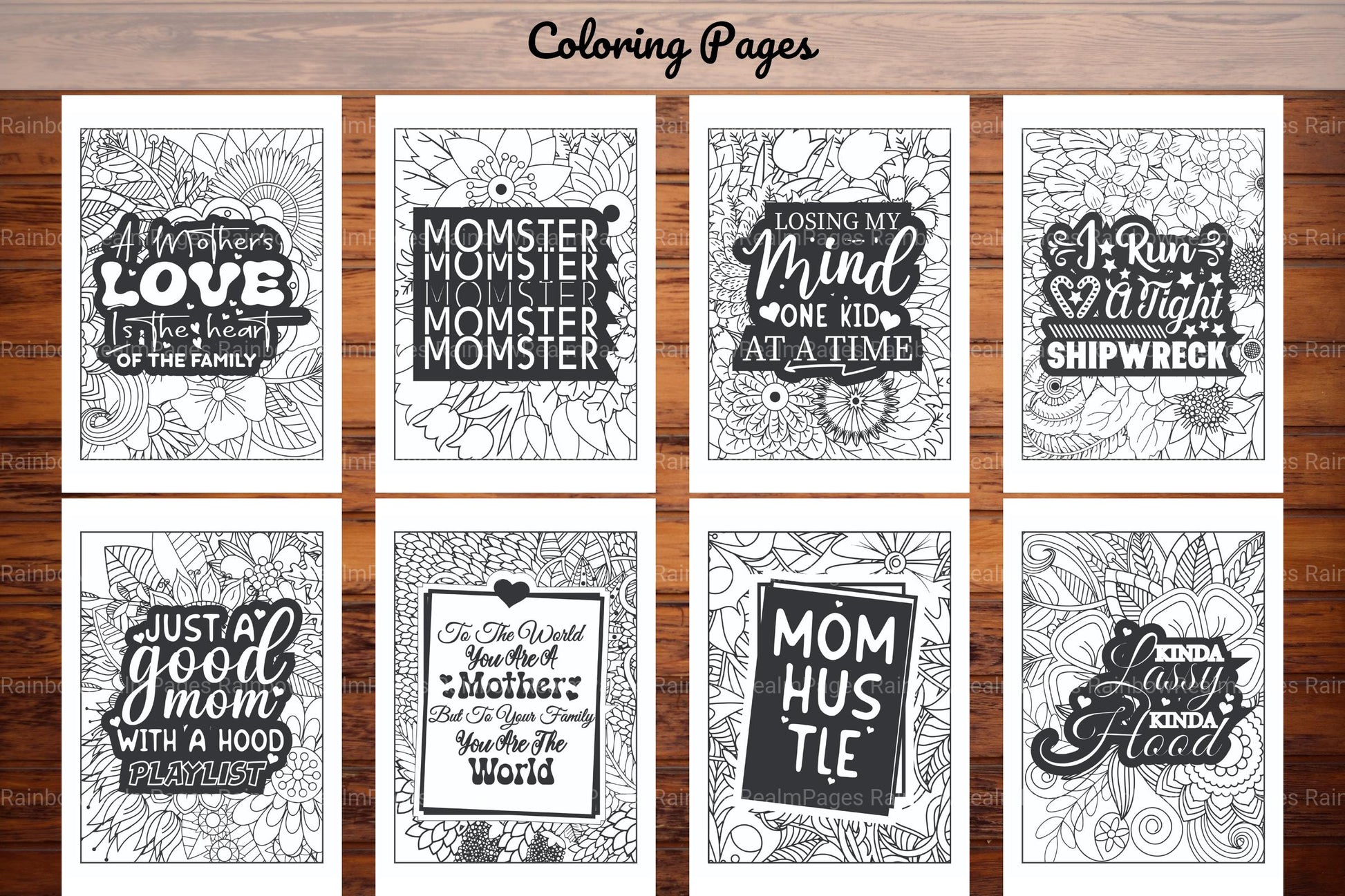 Funny Mom Quotes Coloring Book - CraftNest - Digital Crafting and Art