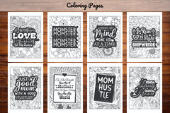 Funny Mom Quotes Coloring Book - CraftNest - Digital Crafting and Art