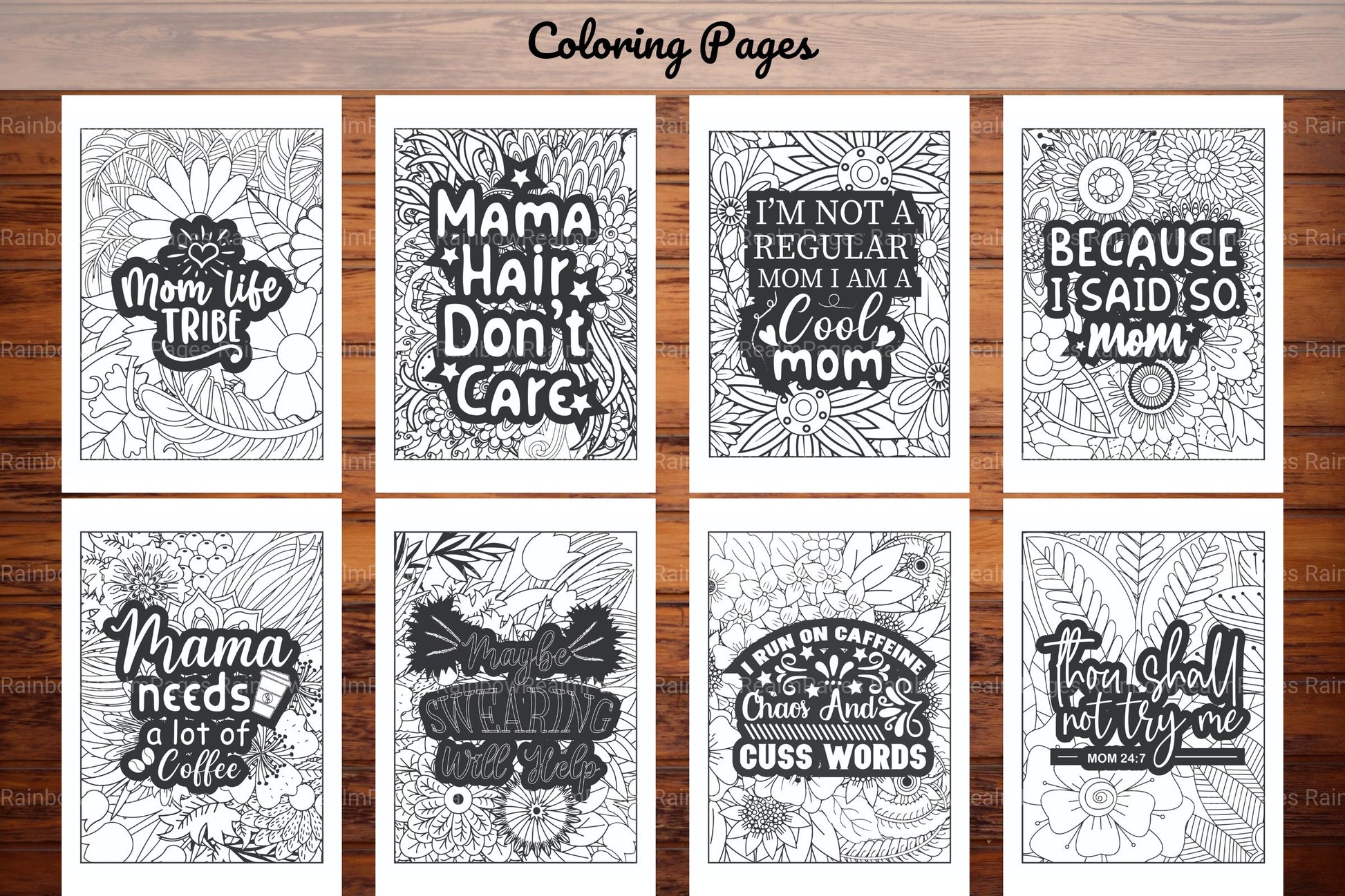 Funny Mom Quotes Coloring Book - CraftNest - Digital Crafting and Art