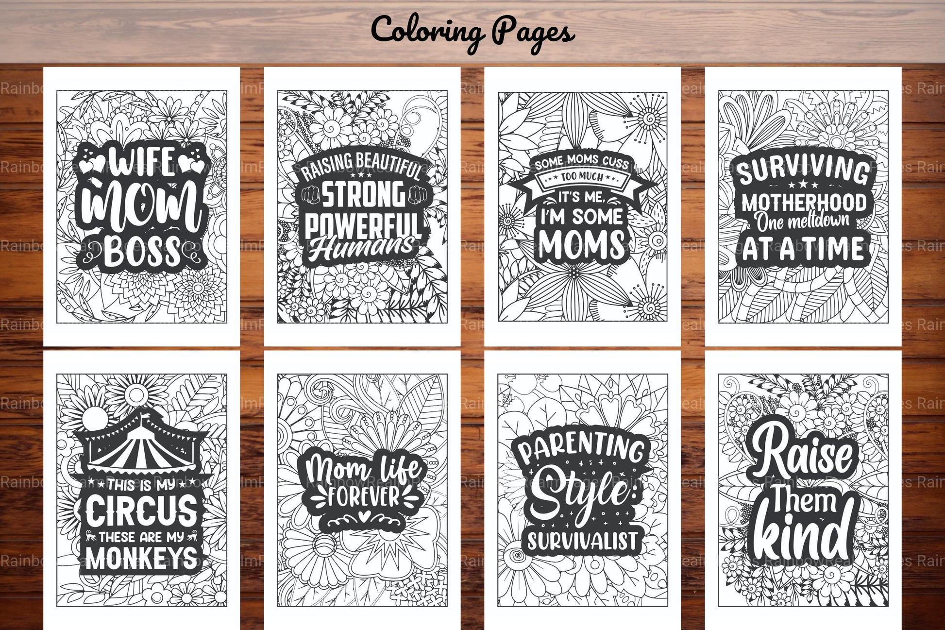 Funny Mom Quotes Coloring Book - CraftNest - Digital Crafting and Art